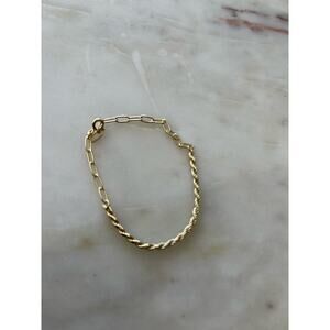Shashi So Twisted Gold Plated Bracelet